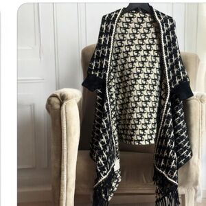 NWT CHRISTIAN DIOR Cape Long Coat Poncho ONE SIZE Women